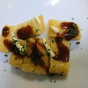 ＊油揚げのなんちゃってお好み焼き風おつまみ＊